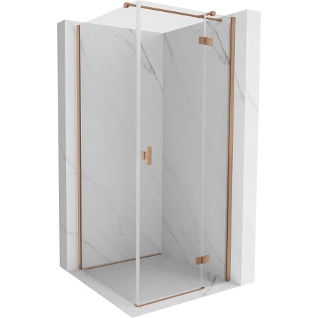 Mexen Mist H T cabină de duș cu deschidere dreapta 80 x 80 cm, transparent, cupru periat - 8A5T-080-080-65-00-P