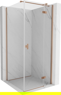 Mexen Mist H T cabină de duș cu deschidere dreapta 80 x 80 cm, transparent, cupru periat - 8A5T-080-080-65-00-P
