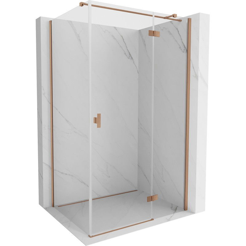 Mexen Mist H T cabină de duș cu deschidere dreapta 115 x 80 cm, transparent, cupru periat - 8A5T-115-080-65-00-P