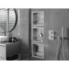 Mexen X-Wall-R fül nélküli polc peremmel és polccal 30 x 30 cm, inox - 1910303010S