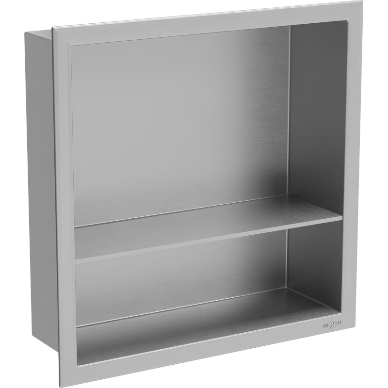 Mexen X-Wall-R fali fülke polc peremmel és polccal 30 x 30 cm, inox - 1910303010S