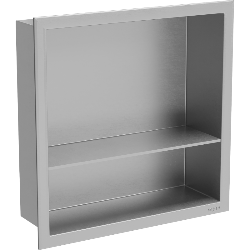 Mexen X-Wall-R poliță cu flanșă și raft 30 x 30 cm, inox - 1910303010S