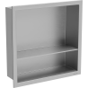 Mexen X-Wall-R raft încastrat cu flanșă și raft 30 x 30 cm, inox - 1910303010S