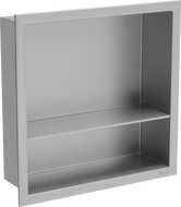 Mexen X-Wall-R fül nélküli polc peremmel és polccal 30 x 30 cm, inox - 1910303010S