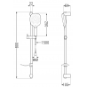 Mexen DF22 set de duș culisant, crom - 785224582-00
