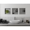 Mexen X-Wall-R raft încastrat cu flanșă și raft 30 x 30 cm, inox - 1910303010S