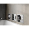 Mexen X-Wall-R fül nélküli polc peremmel és polccal 30 x 30 cm, inox - 1910303010S