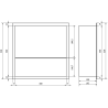 Mexen X-Wall-R raft încastrat cu ramă și raft 30 x 30 cm, inox - 1910303010S