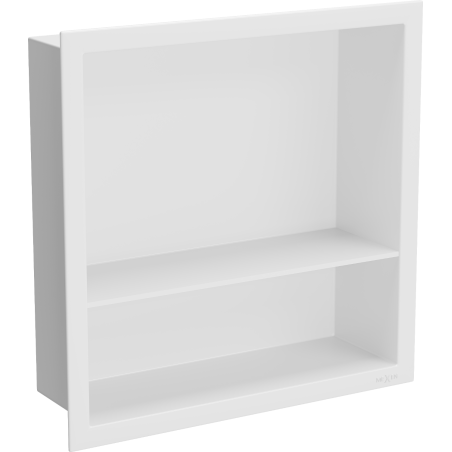 Mexen X-Wall-R poliță încastrată cu flanșă și raft 30 x 30 cm, albă - 1920303010S