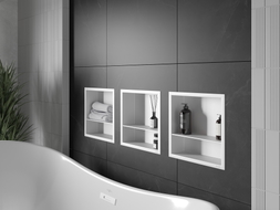Mexen X-Wall-R poliță încastrată cu flanșă și raft 30 x 30 cm, albă - 1920303010S