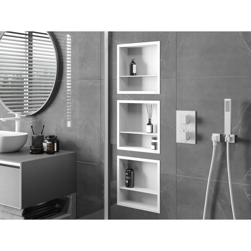 Mexen X-Wall-R raft de nișă cu brida și raft 30 x 30 cm, alb - 1920303010S