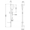 Mexen DF22 set duş reglabil, negru - 785224582-70