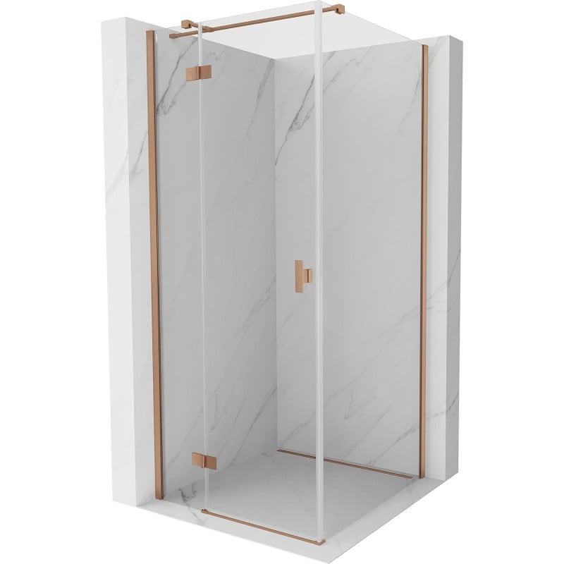 Mexen Mist H T cabină de duș cu deschidere stânga 120 x 120 cm, transparent, cupru periat - 8A5T-120-120-65-00-L
