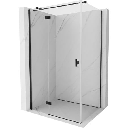 Cabină de duș Mexen Mist H T cu deschidere pe stânga 110 x 70 cm, transparent, neagră - 8A5T-110-070-70-00-L
