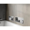 Mexen X-Wall-R beépített polc peremmel 45 x 20 cm, inox - 1910452010