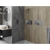 Mexen X-Wall-R fürdőszoba süllyesztett polc kerettel 45 x 20 cm, inox - 1910452010