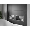 Mexen X-Wall-R beépített polc peremmel 45 x 20 cm, inox - 1910452010