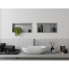 Mexen X-Wall-R beépített polc peremmel 45 x 20 cm, inox - 1910452010