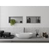 Mexen X-Wall-R raft de nișă cu flanșă 45 x 20 cm, inox - 1910452010