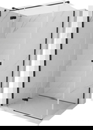 Mexen Mist-H T 80 x 100 cm-es balos nyíló zuhanykabin, átlátszó, fekete - 8A5T-080-100-70-00-L