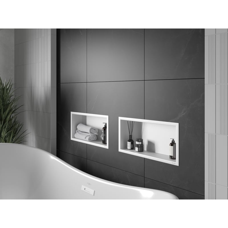 Mexen X-Wall-R raft de nișă cu flanșă 45 x 20 cm, alb - 1920452010