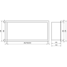 Mexen X-Wall-R fürdőszoba süllyesztett polc kerettel 45 x 20 cm, Arany - 1950452010