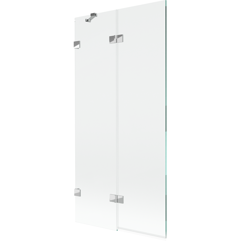 Mexen Lunar 2-szárnyú bal oldali fürdőszobai paraván 90 x 150 cm, átlátszó, króm - 897-090-100-01-00-L