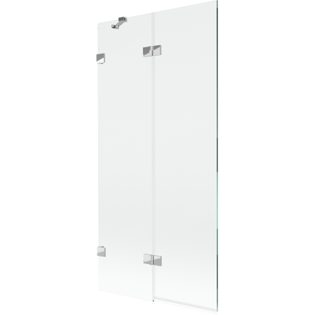 Mexen Lunar paravan cadă de baie cu 2 uși stânga 90 x 150 cm, transparent, crom - 897-090-100-01-00-L
