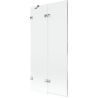 Mexen Lunar paravan cadă de baie cu 2 uși stânga 90 x 150 cm, transparent, crom - 897-090-100-01-00-L