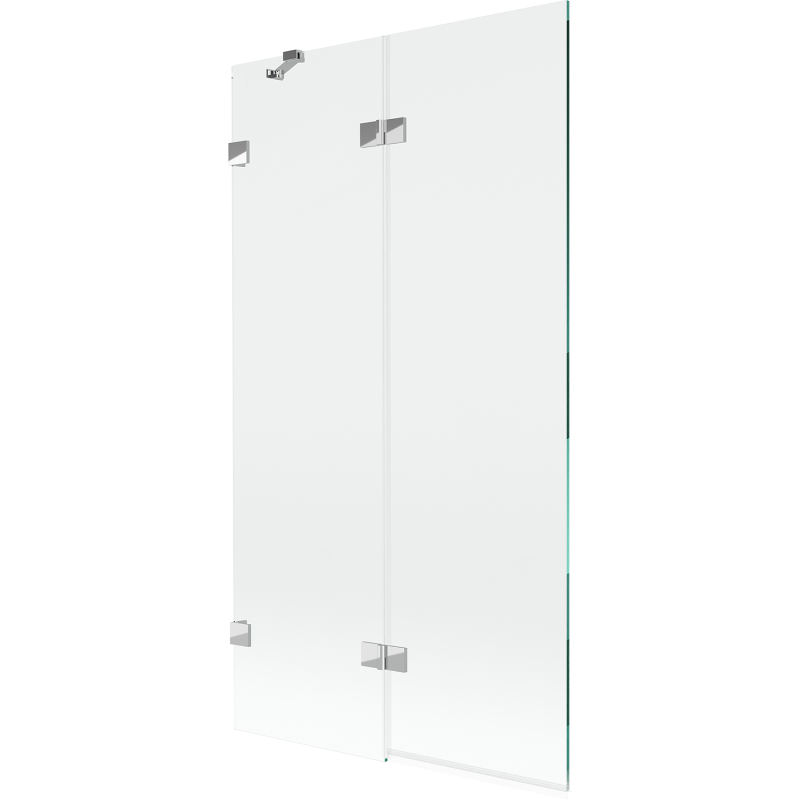 Mexen Lunar paravan de baie cu 2 aripi stâng, 100 x 150 cm, transparent, crom - 897-100-100-01-00-L