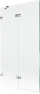 Mexen Lunar paravan de baie cu 2 aripi stâng, 100 x 150 cm, transparent, crom - 897-100-100-01-00-L