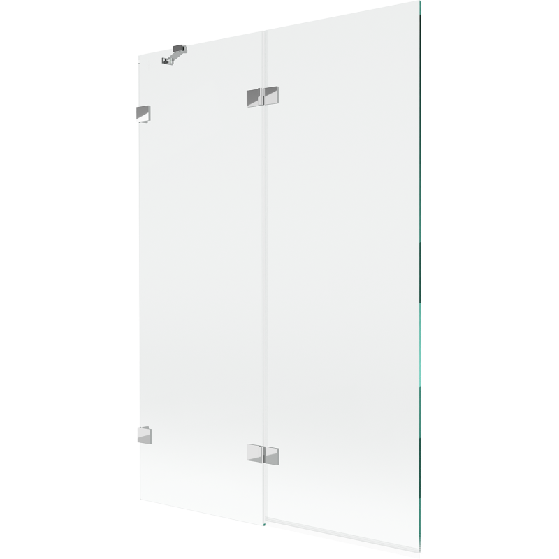Mexen Lunar paravan de cadă cu 2 aripi, stânga 120 x 150 cm, transparent, crom - 897-120-100-01-00-L