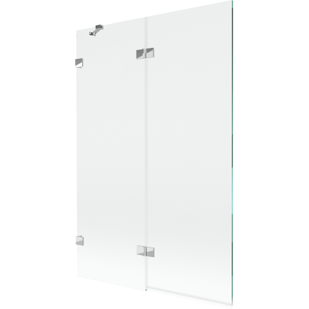 Mexen Lunar paravan de cadă cu 2 aripi, stânga 120 x 150 cm, transparent, crom - 897-120-100-01-00-L