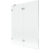 Mexen Lunar paravan de baie cu 2 uși stânga 130 x 150 cm, transparent, crom - 897-130-100-01-00-L