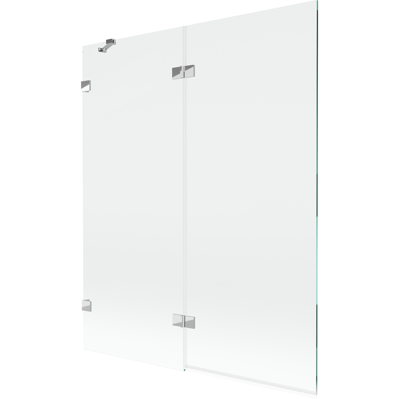 Mexen Lunar paravan de cadă cu 2 uși batante stânga 140 x 150 cm, transparent, crom - 897-140-100-01-00-L