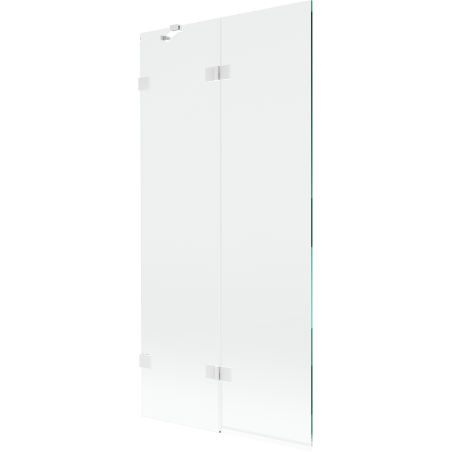 Mexen Lunar kétszárnyú balos kádparaván 90 x 150 cm, átlátszó, fehér - 897-090-100-20-00-L