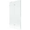 Paravan duș Mexen Lunar cu 2 panouri stânga 90 x 150 cm, transparent, alb - 897-090-100-20-00-L