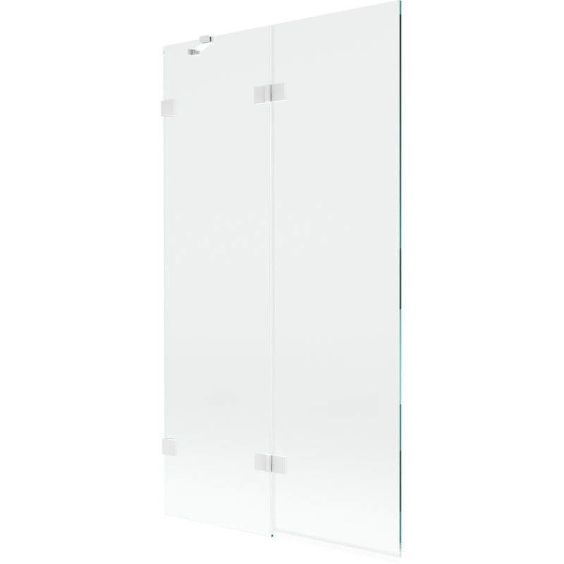 Mexen Lunar kádparaván 2-szárnyú bal 100 x 150 cm, átlátszó, fehér - 897-100-100-20-00-L
