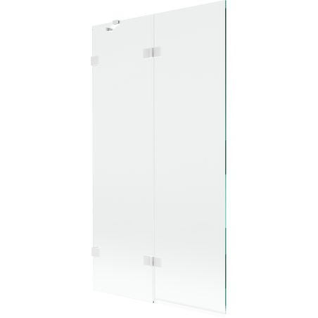 Mexen Lunar kádparaván 2-szárnyú bal 100 x 150 cm, átlátszó, fehér - 897-100-100-20-00-L