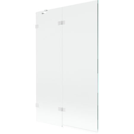 Mexen Lunar 2-szárnyú kádparaván bal 110 x 150 cm, átlátszó, fehér - 897-110-100-20-00-L