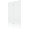 Mexen Lunar paravan de duș cu 2 panouri stânga 110 x 150 cm, transparent, alb - 897-110-100-20-00-L