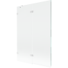 Mexen Lunar paravan de duș cu 2 uși, stânga 120 x 150 cm, transparent, alb - 897-120-100-20-00-L