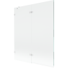 Mexen Lunar paravan baie cu 2 uși batante stânga 140 x 150 cm, transparent, alb - 897-140-100-20-00-L