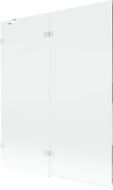 Mexen Lunar kétpaneles kádparaván, bal oldali 140 x 150 cm, átlátszó, fehér - 897-140-100-20-00-L