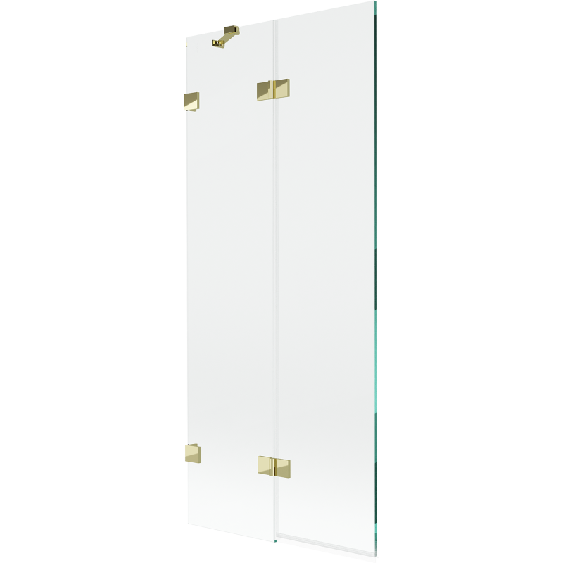 Mexen Lunar kádparaván 2-szárnyú bal 80 x 150 cm, átlátszó, arany - 897-080-100-50-00-L