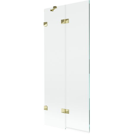 Mexen Lunar kádparaván 2-szárnyú bal 80 x 150 cm, átlátszó, arany - 897-080-100-50-00-L