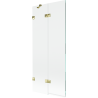 Mexen Lunar paravan de baie cu 2 uși, stânga 80 x 150 cm, transparent, auriu - 897-080-100-50-00-L