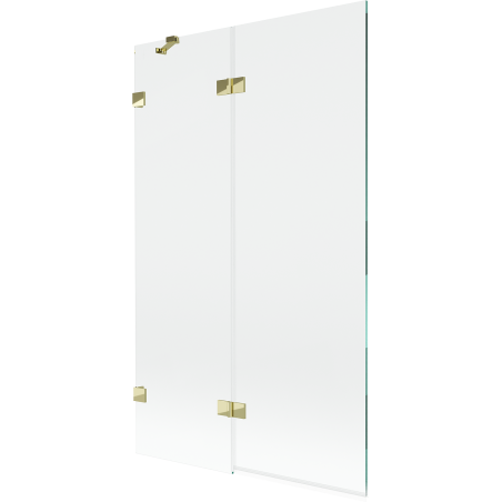 Paravan cadă Mexen Lunar cu 2 uși, stânga 110 x 150 cm, transparent, auriu - 897-110-100-50-00-L