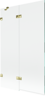 Mexen Lunar 2-szárnyú fürdőszobai válaszfal bal 110 x 150 cm, átlátszó, arany - 897-110-100-50-00-L
