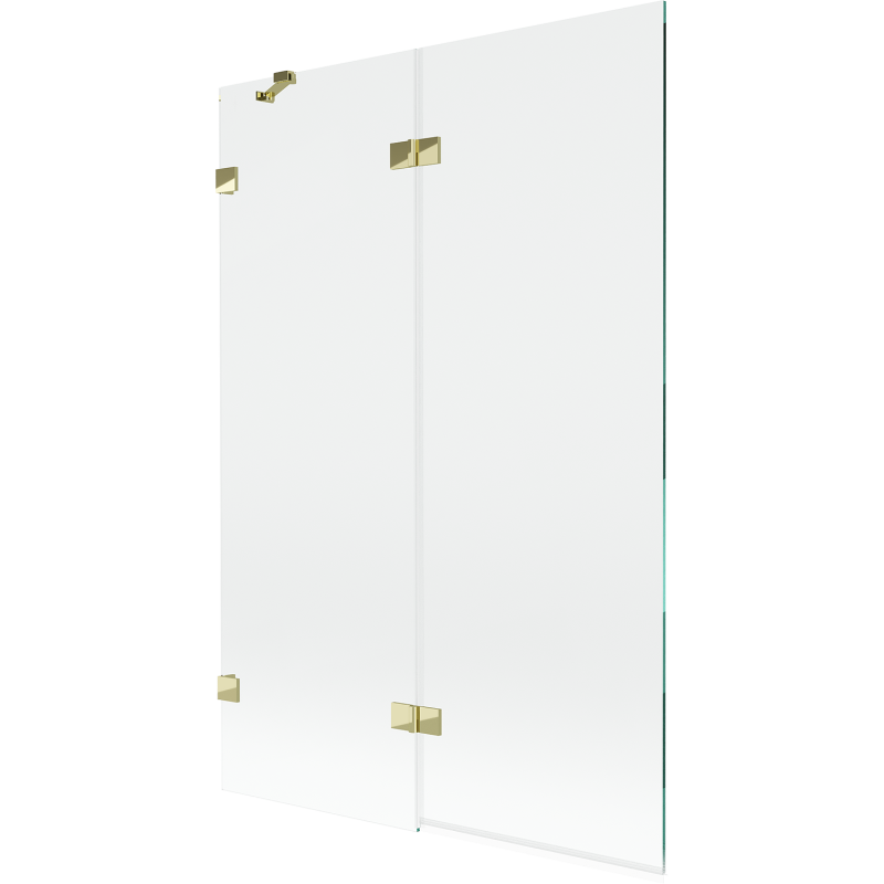 Mexen Lunar paravan de cadă cu 2 uși stânga 120 x 150 cm, transparent, auriu - 897-120-100-50-00-L